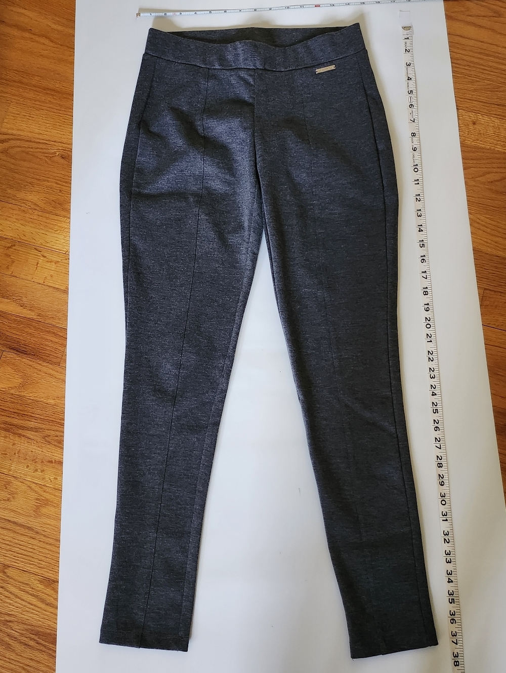 Lot Of 2 Michael Kors Gray and Brown Ponte Skinny Pants - Gold Accent - Picture 11 of 16